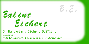 balint eichert business card